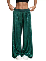 Sequin Wide-Leg Pants - Trendsi - Flyclothing LLC