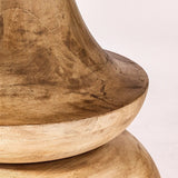 60" Natural Rounded Solid Wood Pedestal Base Dining Table - Homeroots - Flyclothing LLC