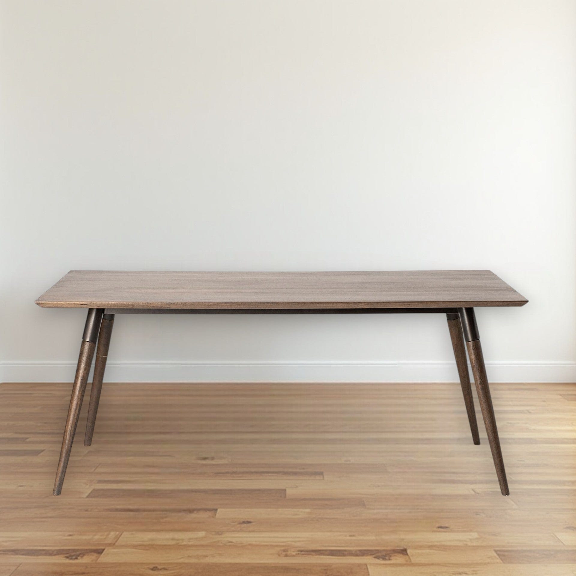72" Dark Brown Solid Wood Dining Table - Homeroots