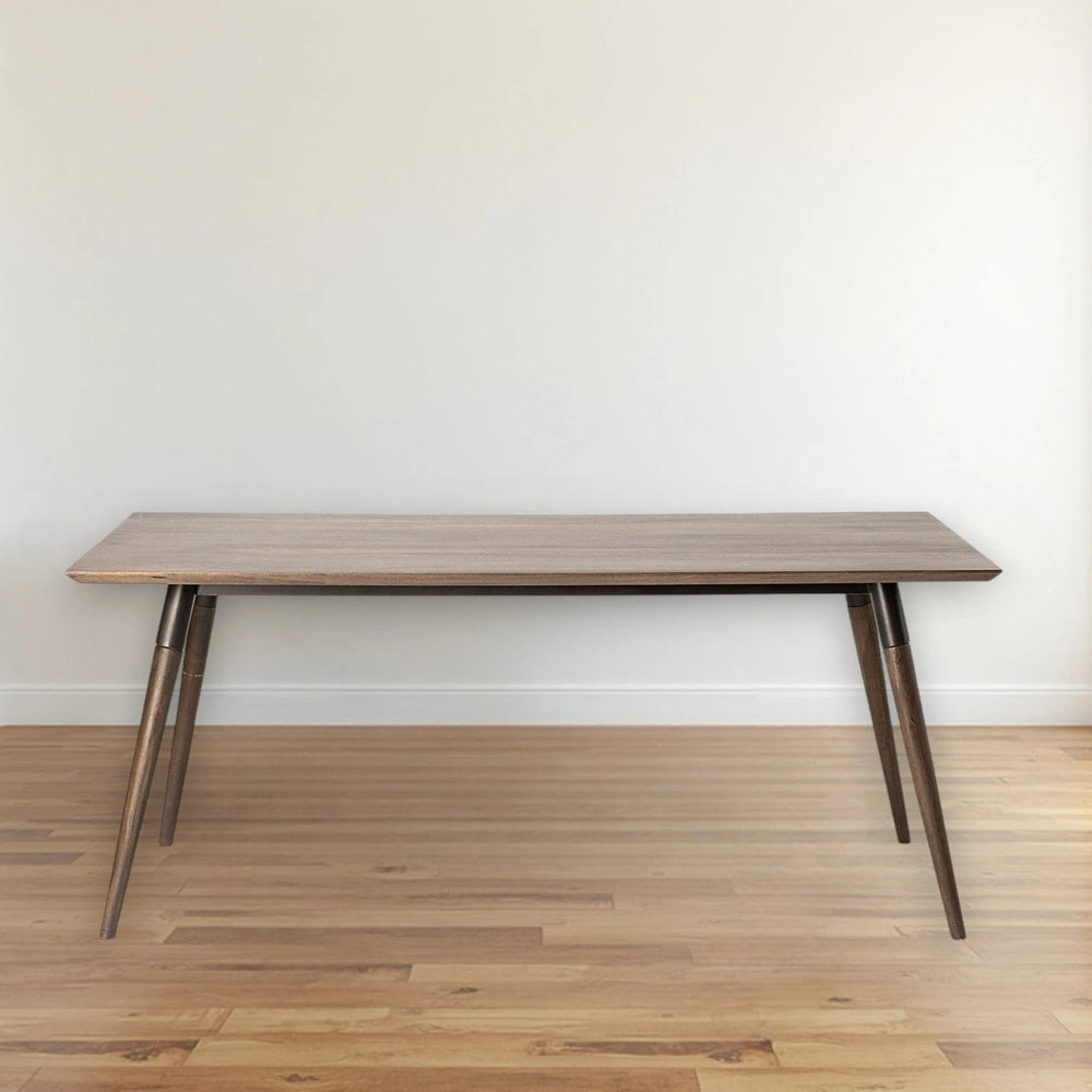 72" Dark Brown Solid Wood Dining Table - Homeroots