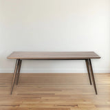 72" Dark Brown Solid Wood Dining Table - Homeroots