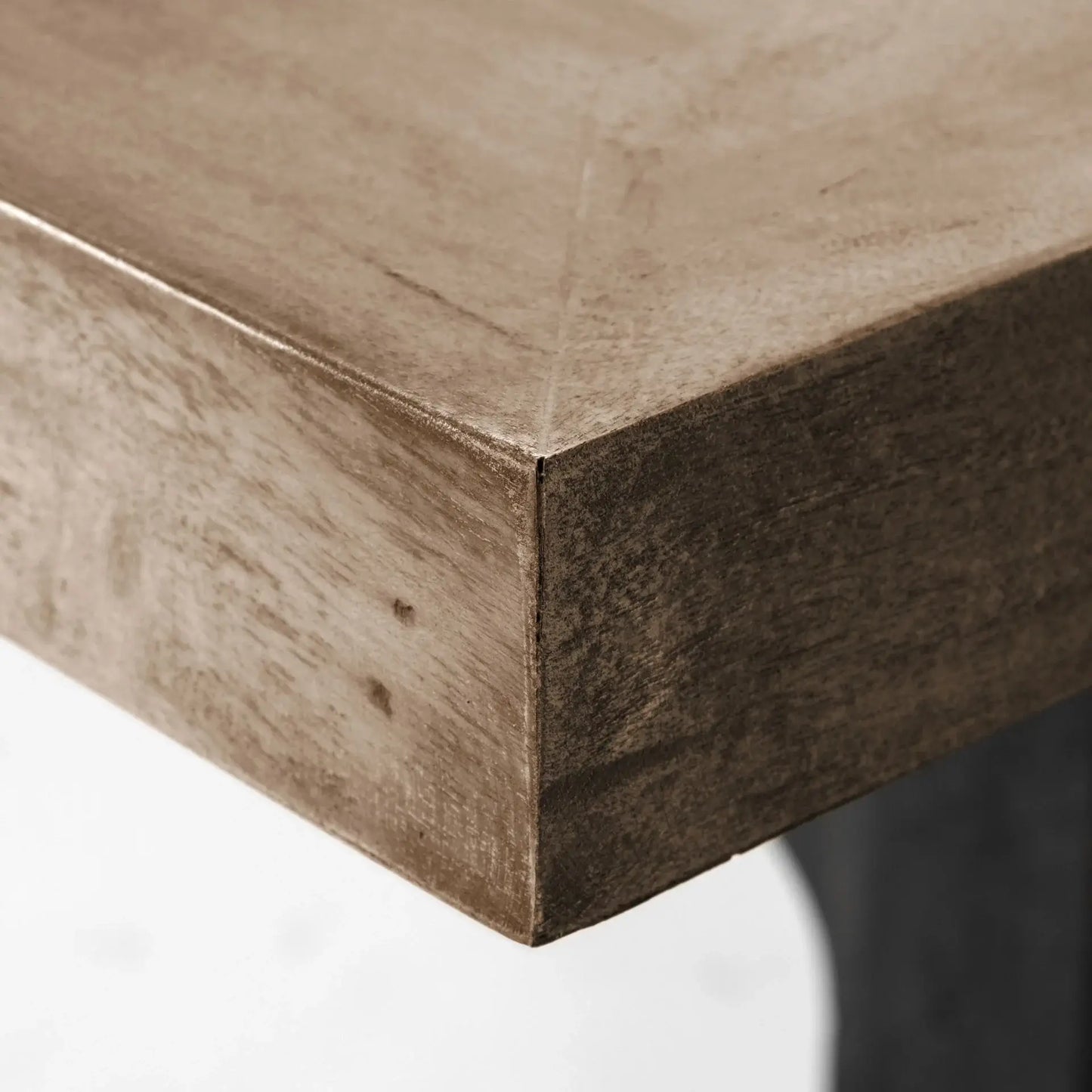 96" Natural And Black Solid Wood And Metal Trestle Base Dining Table - Homeroots - Flyclothing LLC