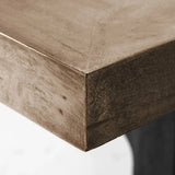 96" Natural And Black Solid Wood And Metal Trestle Base Dining Table - Homeroots - Flyclothing LLC