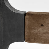 96" Natural And Black Solid Wood And Metal Trestle Base Dining Table - Homeroots - Flyclothing LLC