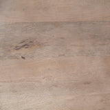 54" Brown And Gold Rounded Solid Wood And Metal Pedestal Base Dining Table - Homeroots - Flyclothing LLC