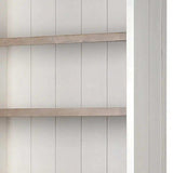 White And Medium Brown Wood Shelving Unit With 3 Shelves - Homeroots - Flyclothing LLC