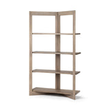 Light Brown Wood Shelving Unit With 4 Shelves - Homeroots