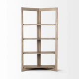 Light Brown Wood Shelving Unit With 4 Shelves - Homeroots - Flyclothing LLC