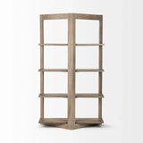 Light Brown Wood Shelving Unit With 4 Shelves - Homeroots - Flyclothing LLC