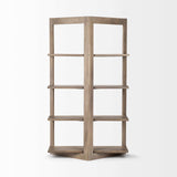 Light Brown Wood Shelving Unit With 4 Shelves - Homeroots - Flyclothing LLC