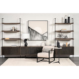 Two Toned Brown Wood Shelving Unit With 3 Shelves - Homeroots
