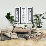 Ivory Wool Sqaure Pouf With Popcorn Detail - Homeroots - Flyclothing LLC