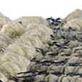 Blue Denim And Ivory Square Pouf With Cotton Stitched - Homeroots - Flyclothing LLC