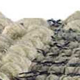 Blue Denim And Ivory Square Pouf With Cotton Stitched - Homeroots - Flyclothing LLC