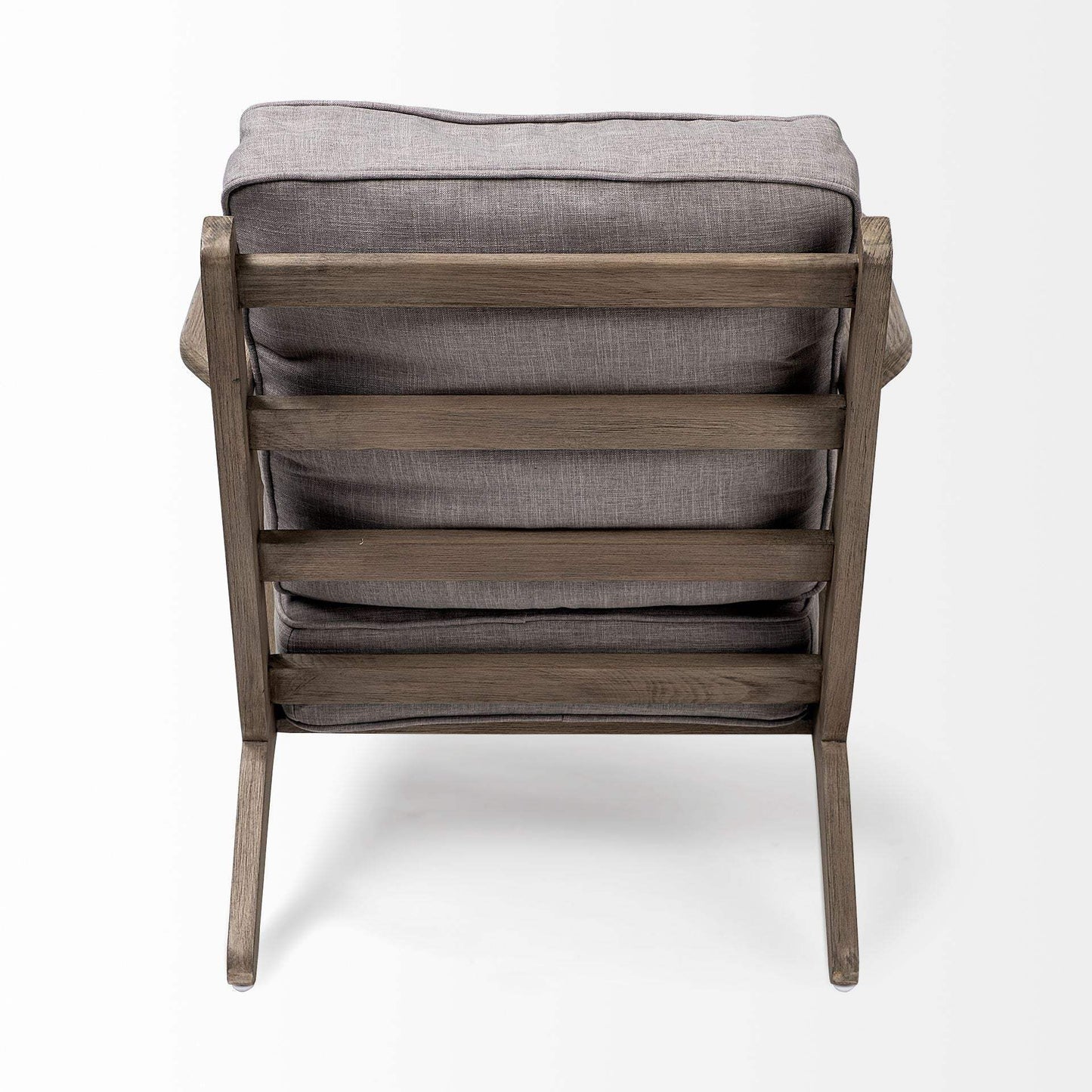 31" Gray And Brown Fabric Lounge Chair - Homeroots - Flyclothing LLC
