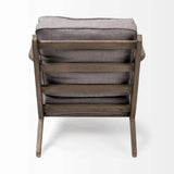 31" Gray And Brown Fabric Lounge Chair - Homeroots - Flyclothing LLC