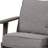 31" Gray And Brown Fabric Lounge Chair - Homeroots - Flyclothing LLC