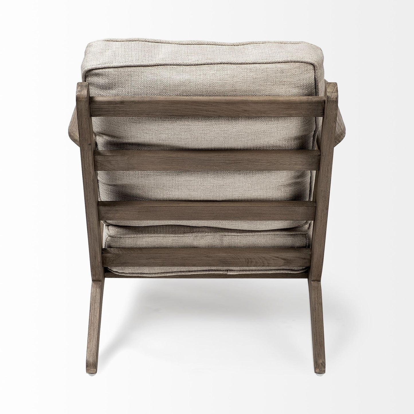 31" Cream And Brown Fabric Lounge Chair - Homeroots - Flyclothing LLC