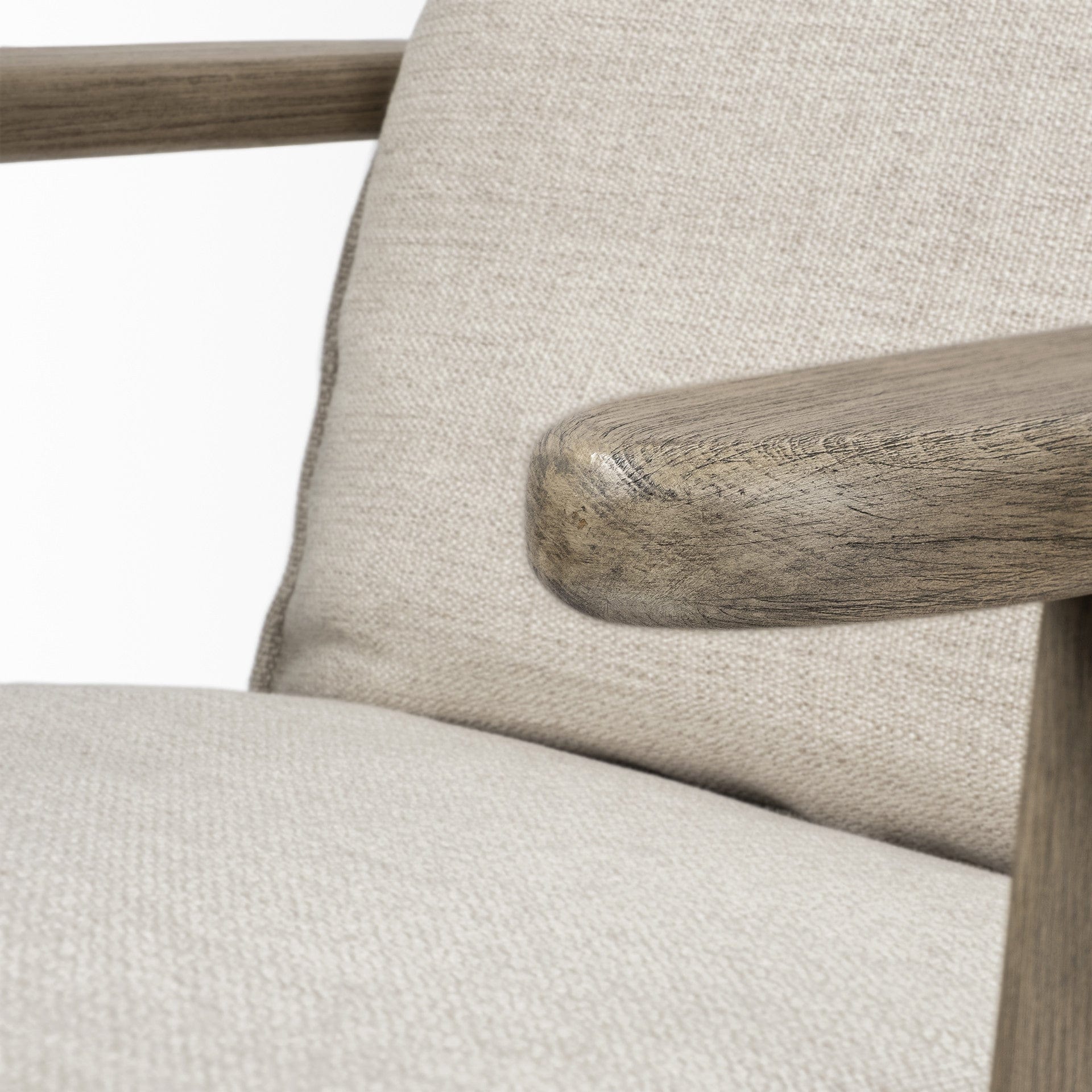 31" Cream And Brown Fabric Lounge Chair - Homeroots - Flyclothing LLC