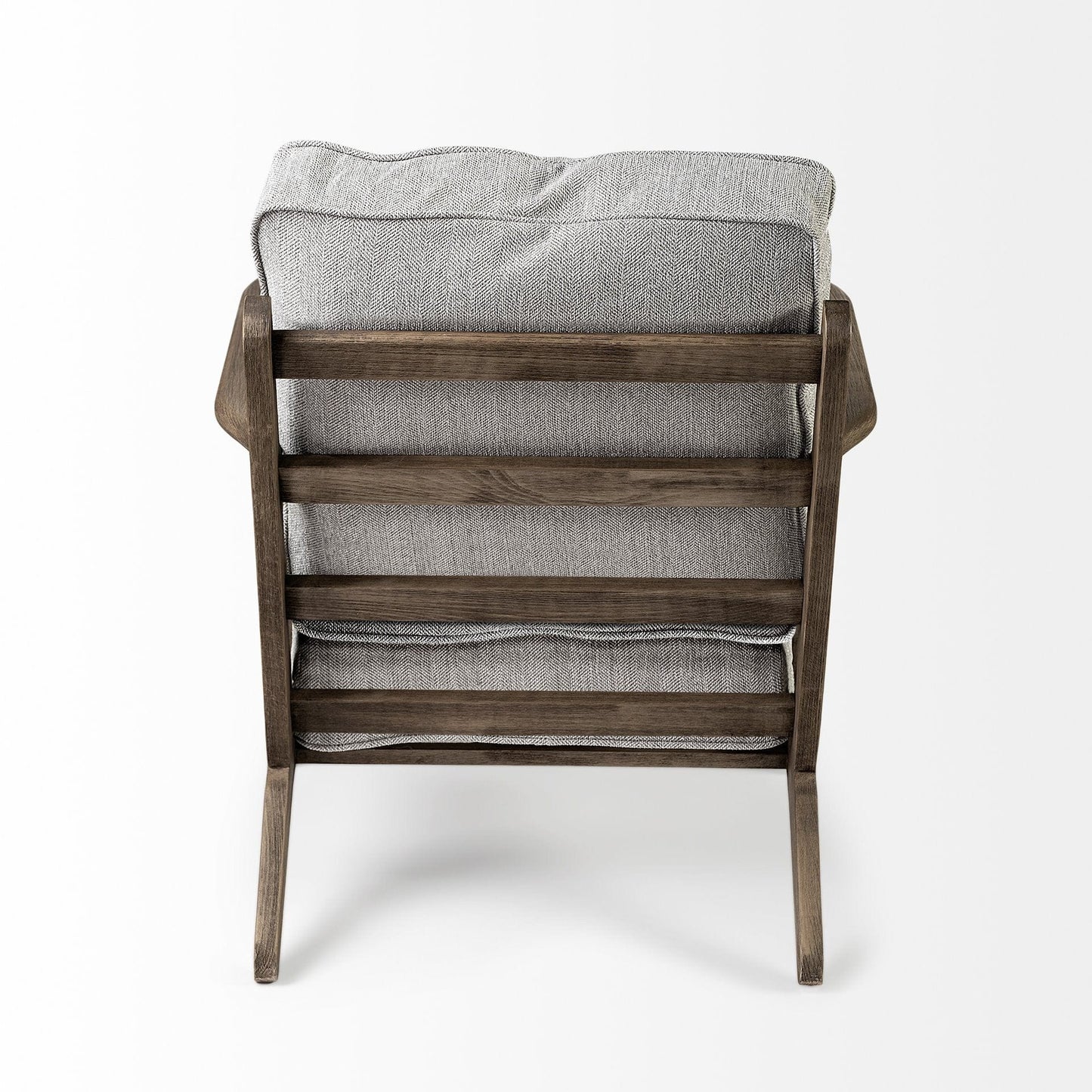 31" Light Gray And Brown Fabric Lounge Chair - Homeroots - Flyclothing LLC