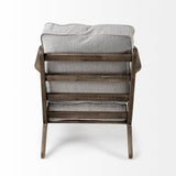 31" Light Gray And Brown Fabric Lounge Chair - Homeroots - Flyclothing LLC