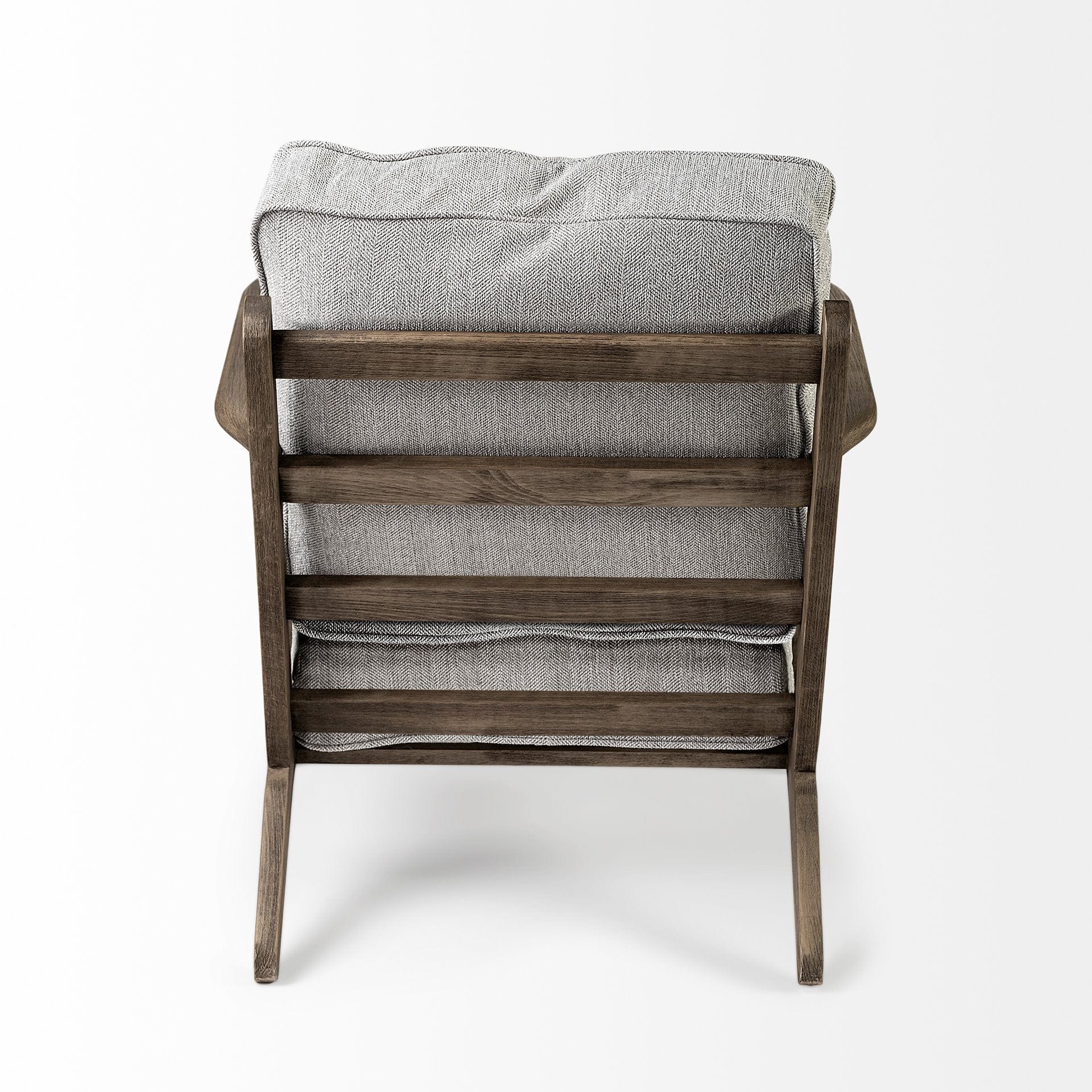 31" Light Gray And Brown Fabric Lounge Chair - Homeroots - Flyclothing LLC