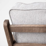 31" Light Gray And Brown Fabric Lounge Chair - Homeroots - Flyclothing LLC