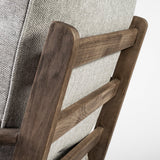 31" Light Gray And Brown Fabric Lounge Chair - Homeroots - Flyclothing LLC