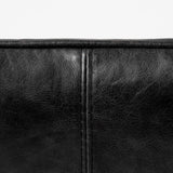 34" Black And Brass Top Grain Leather Distressed Slipper Chair - Homeroots - Flyclothing LLC