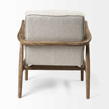 28" Cream And Brown Fabric Lounge Chair - Homeroots - Flyclothing LLC