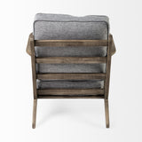 31" Gray And Brown Fabric Lounge Chair - Homeroots - Flyclothing LLC