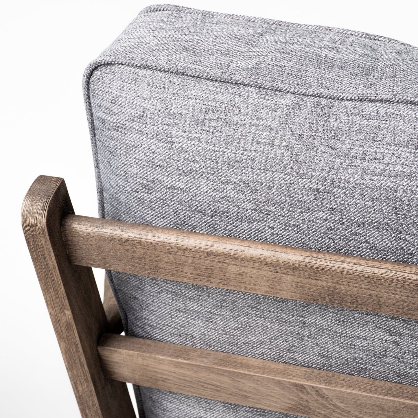 31" Gray And Brown Fabric Lounge Chair - Homeroots - Flyclothing LLC