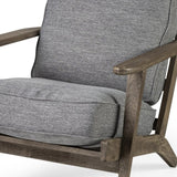 31" Gray And Brown Fabric Lounge Chair - Homeroots - Flyclothing LLC
