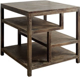 22" Brown Solid Wood Square End Table - Homeroots - Flyclothing LLC
