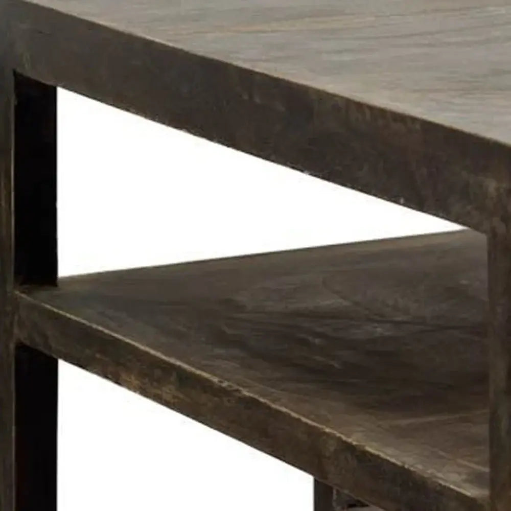22" Brown Solid Wood Square End Table - Homeroots - Flyclothing LLC