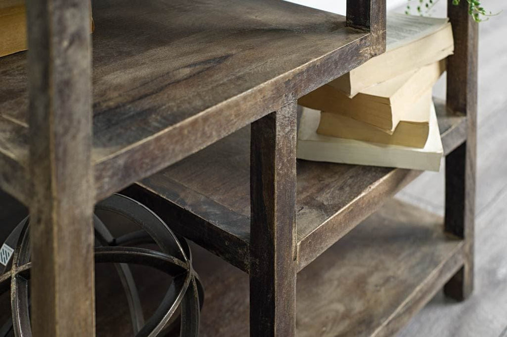 22" Brown Solid Wood Square End Table - Homeroots