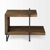 22" Brown Solid Wood Square End Table - Homeroots - Flyclothing LLC