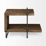 22" Brown Solid Wood Square End Table - Homeroots