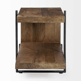 22" Brown Solid Wood Square End Table - Homeroots