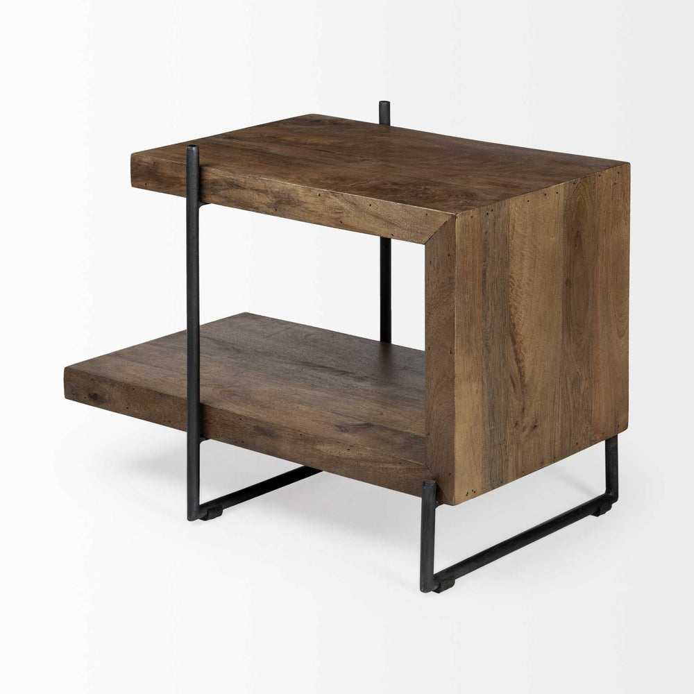 22" Brown Solid Wood Square End Table - Homeroots - Flyclothing LLC
