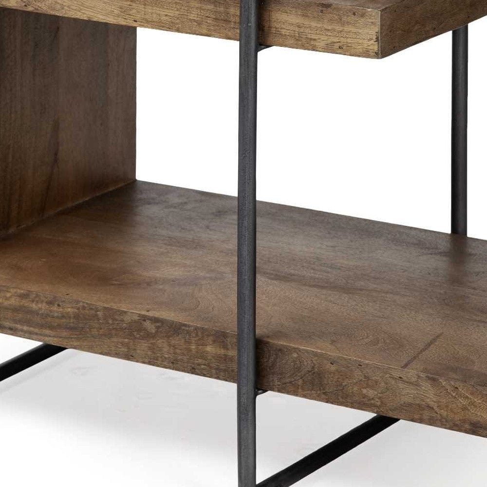 22" Brown Solid Wood Square End Table - Homeroots - Flyclothing LLC