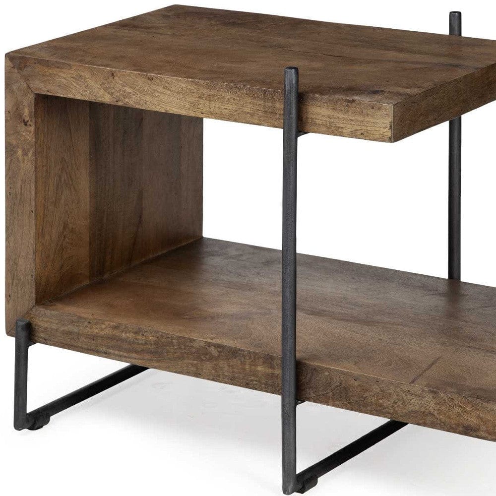 22" Brown Solid Wood Square End Table - Homeroots - Flyclothing LLC