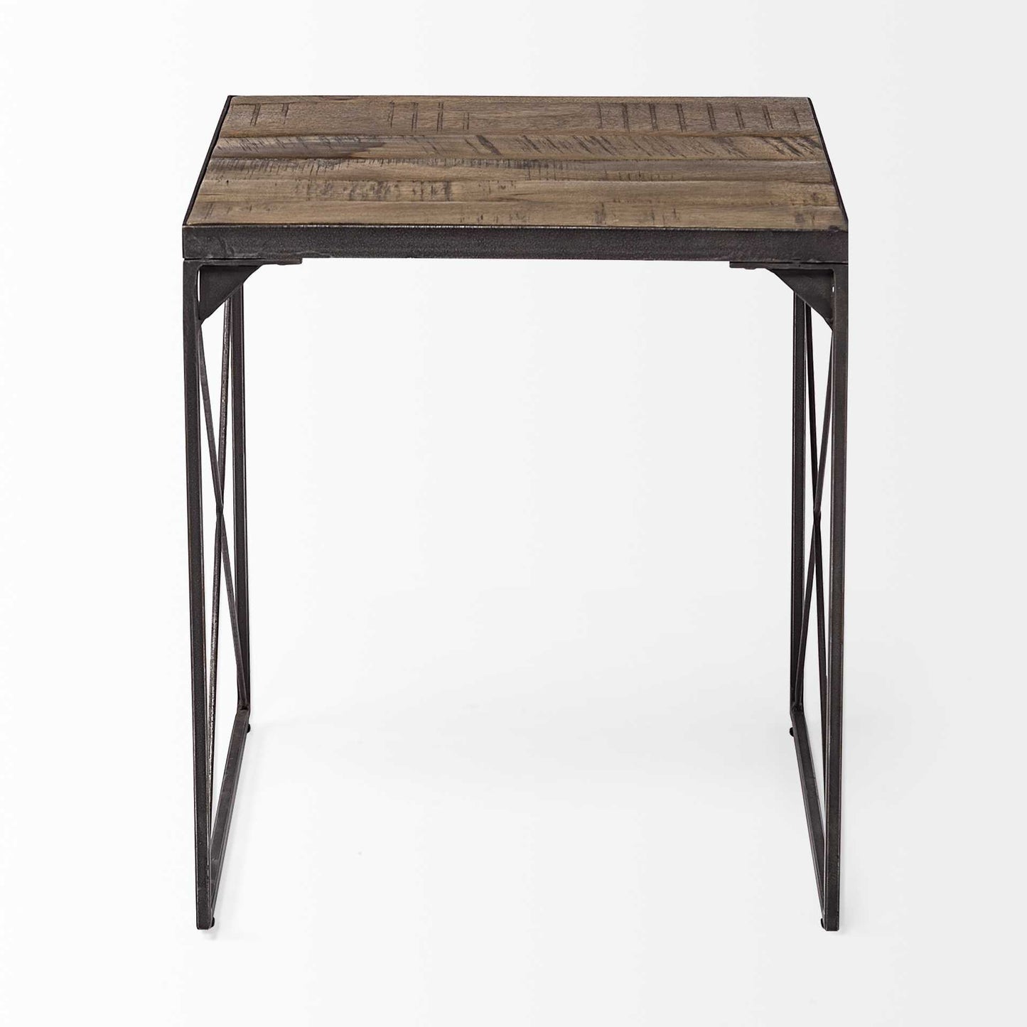 23" Brown Solid Wood Square End Table - Homeroots - Flyclothing LLC