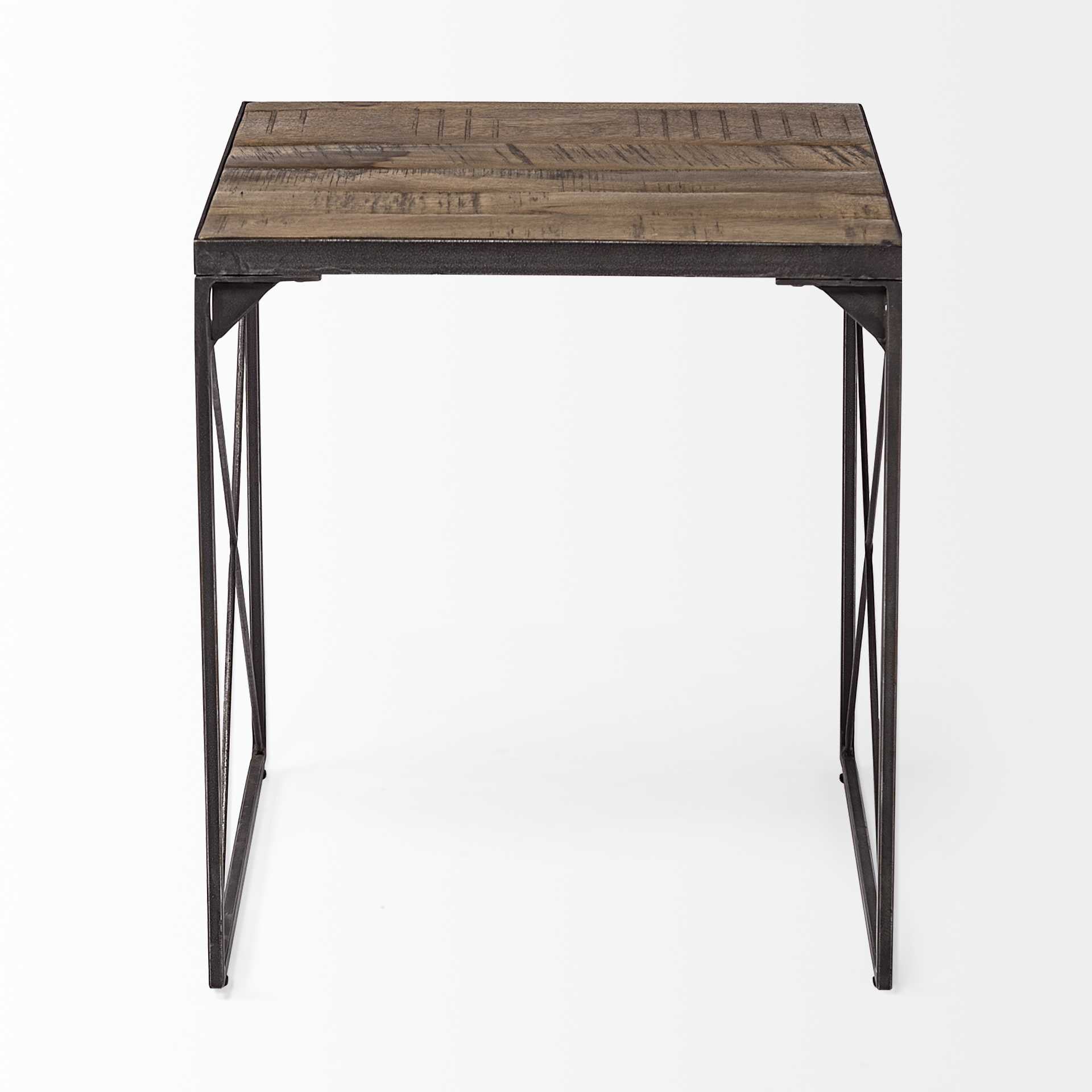 23" Brown Solid Wood Square End Table - Homeroots - Flyclothing LLC