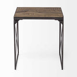 23" Brown Solid Wood Square End Table - Homeroots