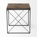 23" Brown Solid Wood Square End Table - Homeroots
