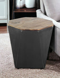 21" Black Solid Wood End Table - Homeroots