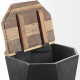 21" Black Solid Wood End Table - Homeroots