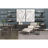 24" Brown And White Glass Round End Table - Homeroots - Flyclothing LLC