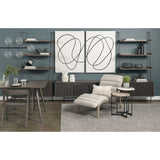 24" Brown And White Glass Round End Table - Homeroots - Flyclothing LLC